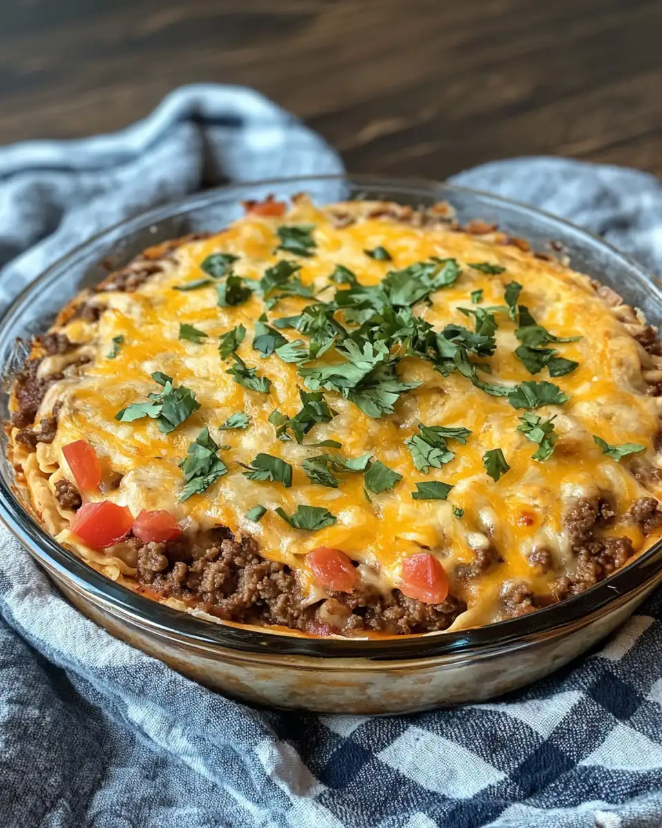 Ingredients for crustless keto taco pie including ground beef, cheese, eggs, and salsa
