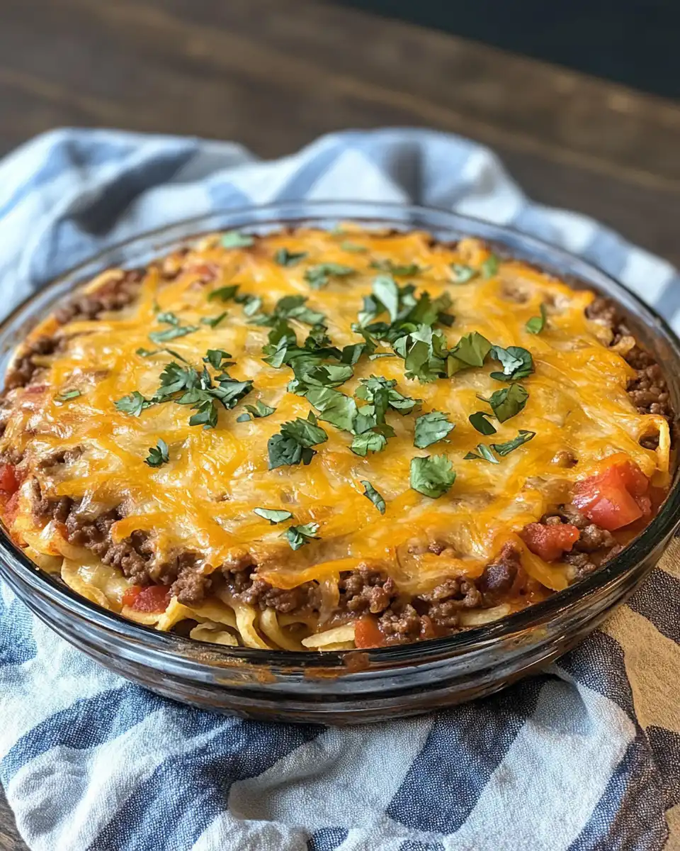 Golden crustless keto taco pie fresh from pressure cooker