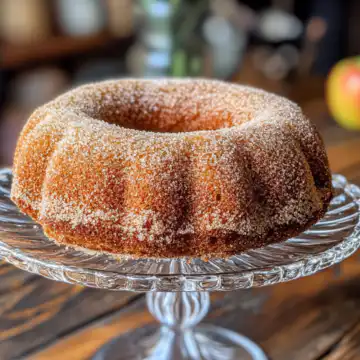 Perfectly Spiced Apple Cider Donut Cake taken with iphone 15 pro max --iw 2 --ar 4:5 --v 6.1 --raw