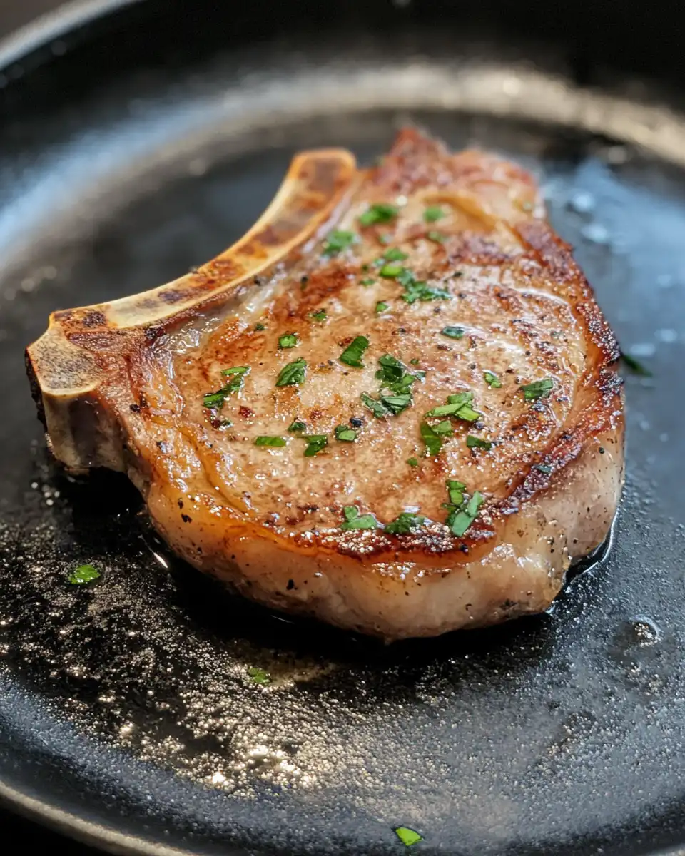 Pressure cooker with steam curling up as pork chop supreme cooks