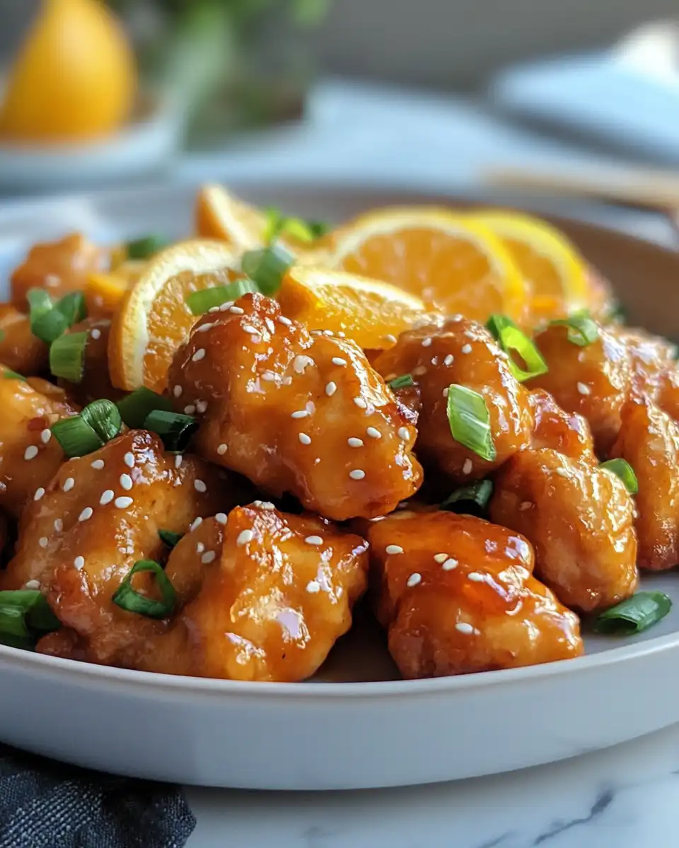 Ingredients for air fryer orange chicken laid out on kitchen counter