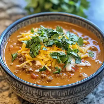Quick And Easy Creamy Keto Taco Soup taken with iphone 15 pro max --iw 2 --ar 4:5 --v 6.1 --raw