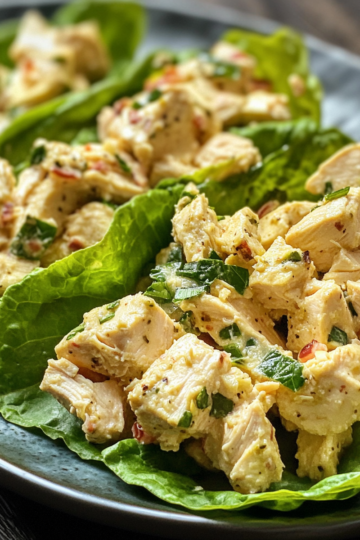 Quick Keto Chicken Salad Lettuce Wraps Recipe! taken with iphone 15 pro max --iw 2 --ar 4:5 --v 6.1 --raw