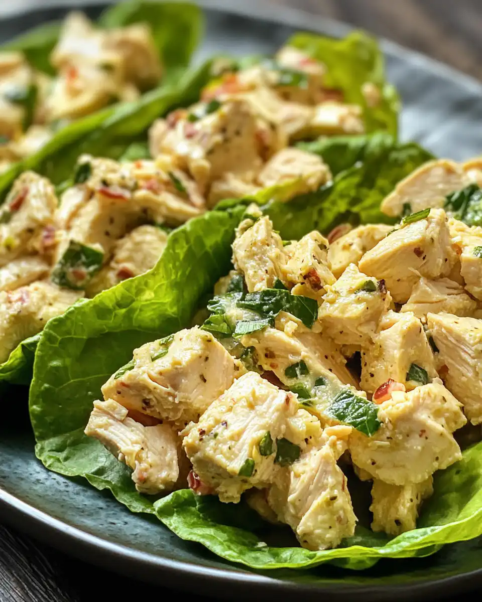 Pressure cooker chicken salad lettuce wraps fresh and ready to serve
