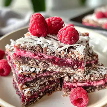 raspberry coconut magic bars taken with iphone 15 pro max --iw 2 --ar 4:5 --v 6.1 --raw