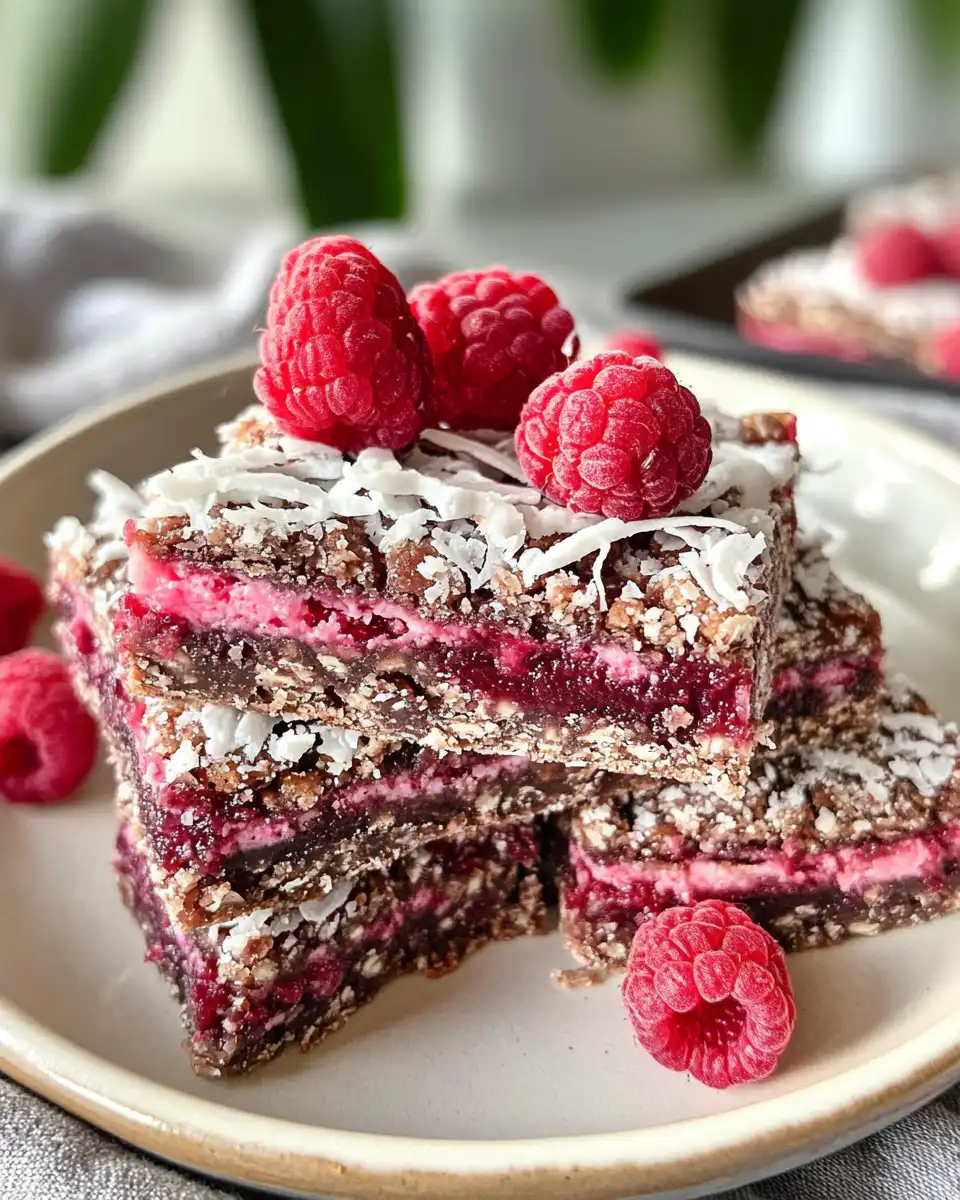 Raspberry coconut magic bars fresh out of pressure cooker with steam