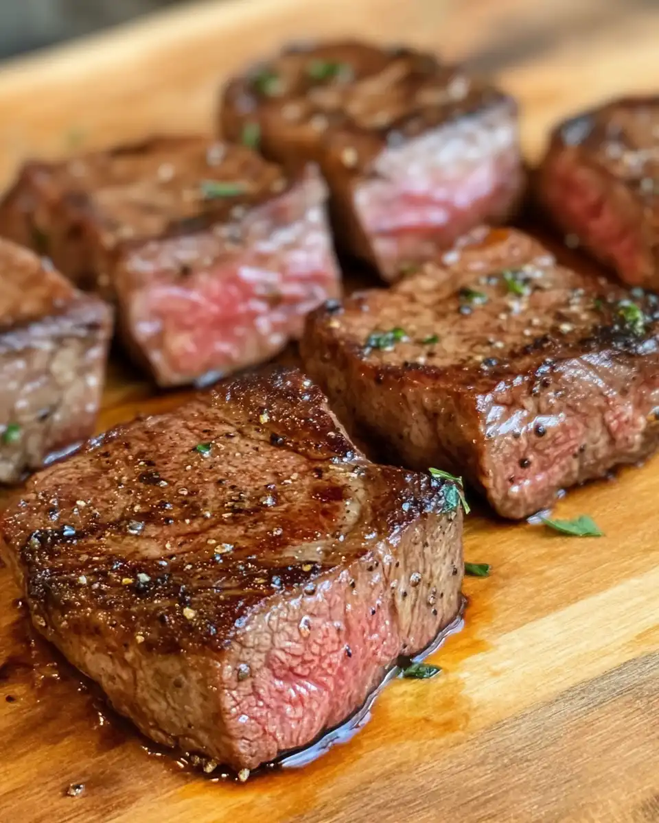 Juicy round steak cooking in pressure cooker with garlic butter aroma
