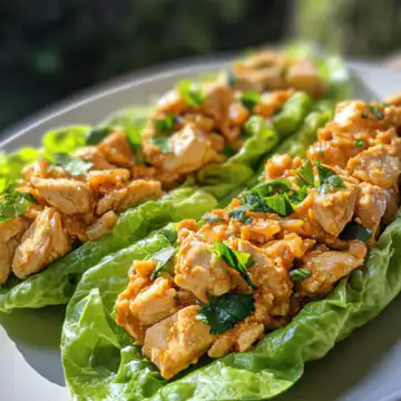 Satay Chicken Lettuce Wrap taken with iphone 15 pro max --iw 2 --ar 4:5 --v 6.1 --raw