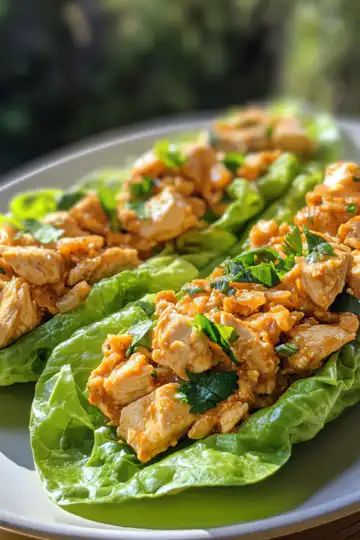 Satay Chicken Lettuce Wrap taken with iphone 15 pro max --iw 2 --ar 4:5 --v 6.1 --raw