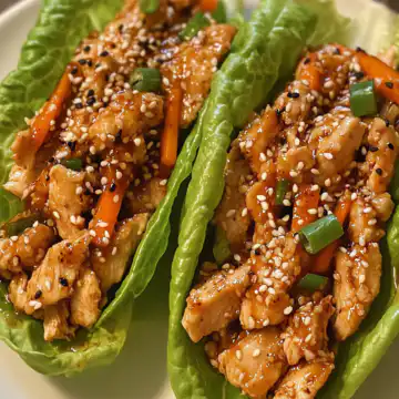 Sesame Chicken Lettuce Wraps taken with iphone 15 pro max --iw 2 --ar 4:5 --v 6.1 --raw
