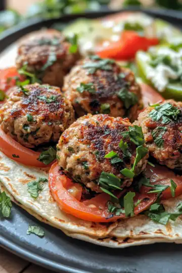 Sheet Pan Chicken Kefta Wraps taken with iphone 15 pro max --iw 2 --ar 4:5 --v 6.1 --raw