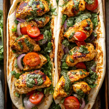 sheet pan chicken pitas with herby ranch recipe taken with iphone 15 pro max --iw 2 --ar 4:5 --v 6.1 --raw
