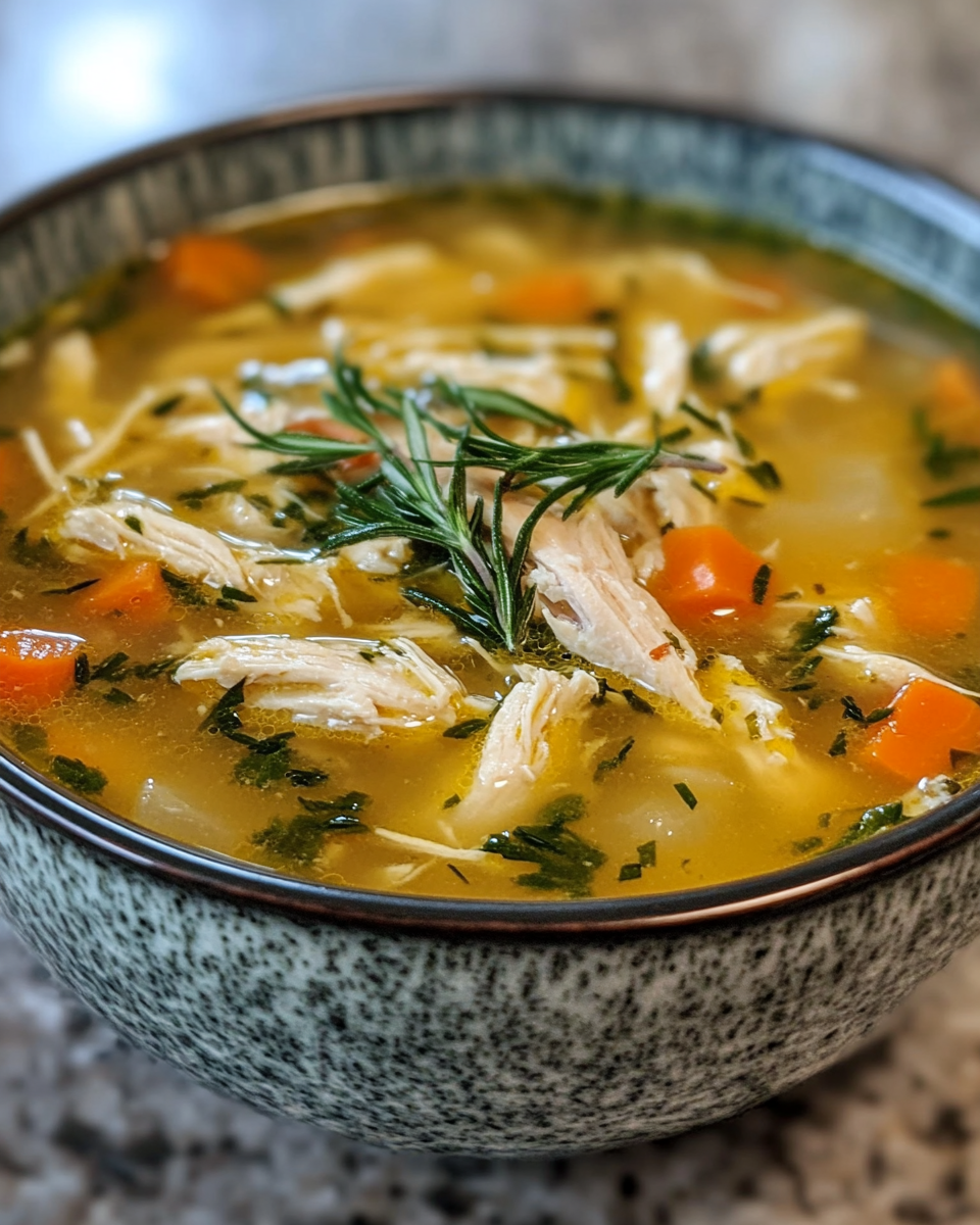Bowl of creamy Marry Me Chicken Soup garnished with spinach and parmesan