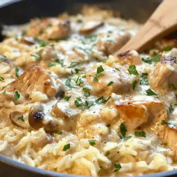 sizzle up creamy smothered chicken and rice a cooking guide taken with iphone 15 pro max --iw 2 --ar 4:5 --v 6.1 --raw