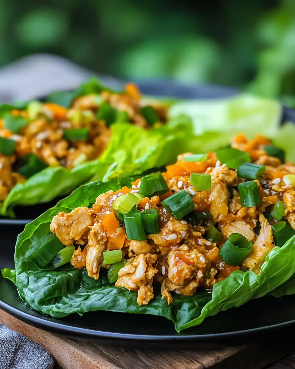 Ingredients and sauce mixture blending for Asian chicken lettuce wraps