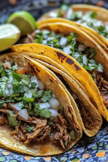 Slow Cooker Birria Tacos taken with iphone 15 pro max --iw 2 --ar 4:5 --v 6.1 --raw