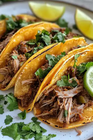 Slow Cooker Birria Tacos taken with iphone 15 pro max --iw 2 --ar 4:5 --v 6.1 --raw