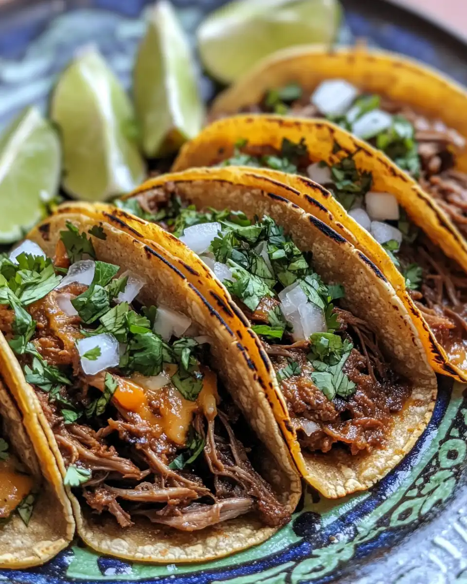 Golden toasted quesabirria tacos filled with shredded beef and melted cheese