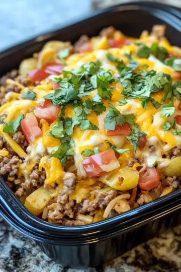 Slow Cooker Potato Taco Casserole taken with iphone 15 pro max --iw 2 --ar 4:5 --v 6.1 --raw