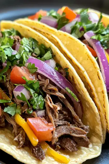 Slow Cooker Shredded Venison For Tacos taken with iphone 15 pro max --iw 2 --ar 4:5 --v 6.1 --raw