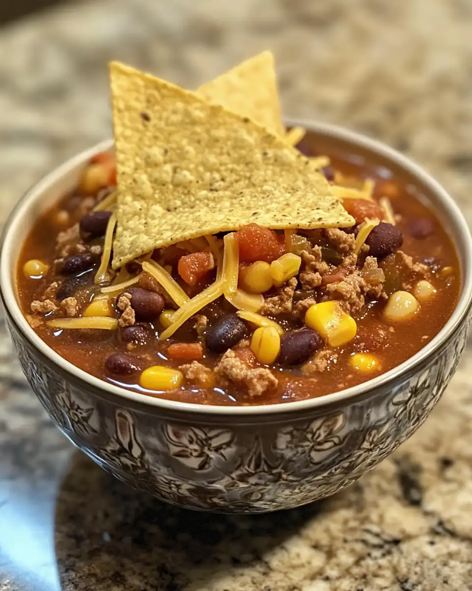 Ingredients laid out for slow cooker taco 15 bean soup