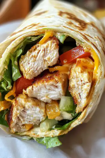 Southwest Chicken Wrap taken with iphone 15 pro max --iw 2 --ar 4:5 --v 6.1 --raw