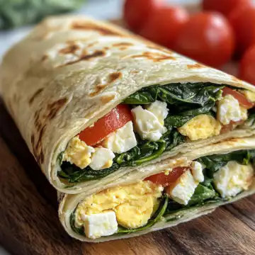 Spinach & Feta Egg White Wraps taken with iphone 15 pro max --iw 2 --ar 4:5 --v 6.1 --raw