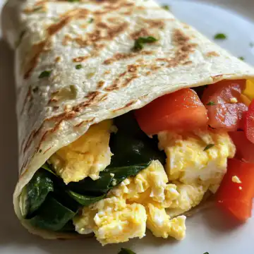 Spinach Feta Egg Wrap taken with iphone 15 pro max --iw 2 --ar 4:5 --v 6.1 --raw