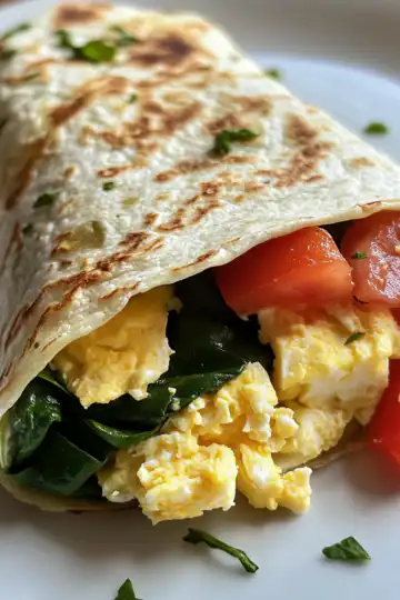Spinach Feta Egg Wrap taken with iphone 15 pro max --iw 2 --ar 4:5 --v 6.1 --raw