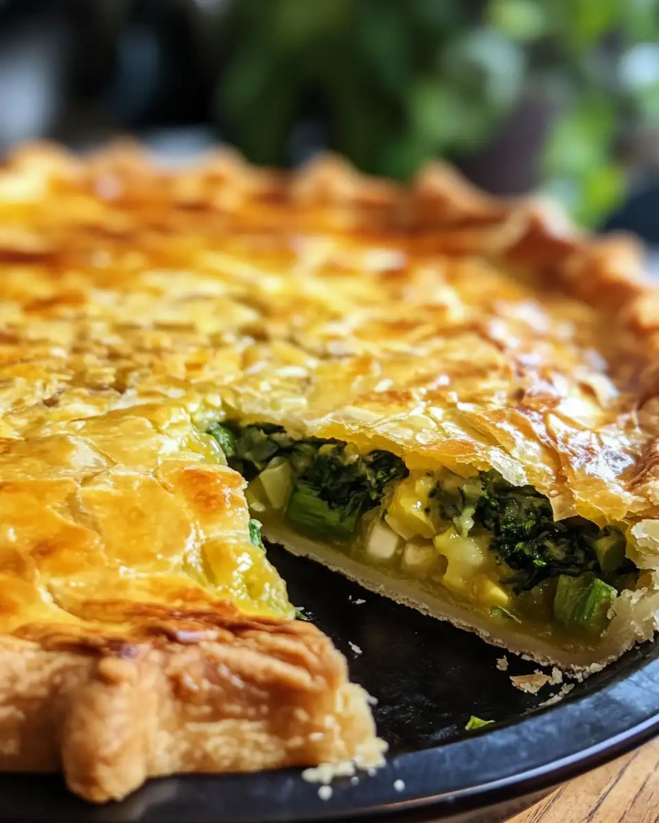Pressure cooker pot pie with steam swirling