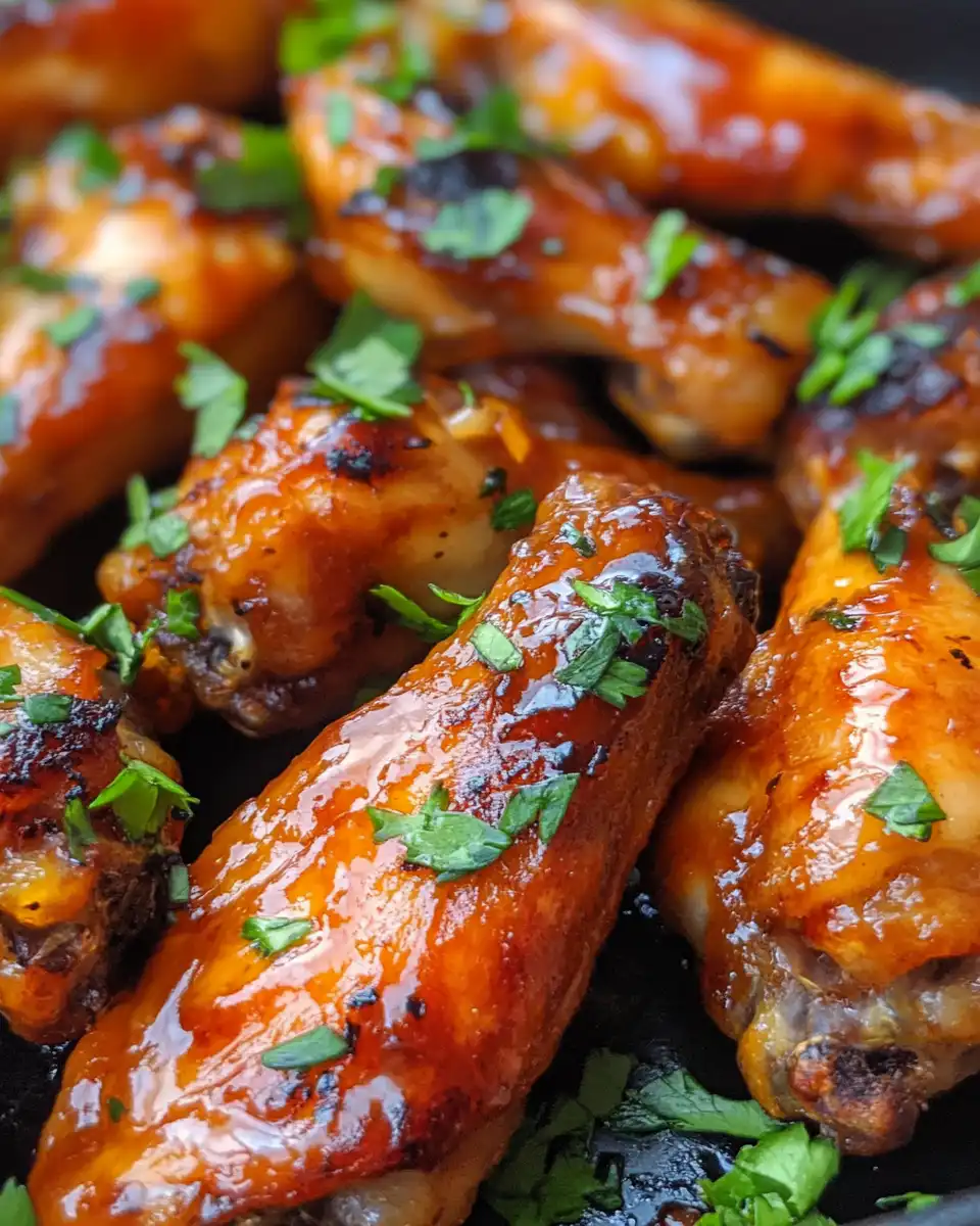 Ingredients for sticky pineapple teriyaki chicken wings including pineapple juice, teriyaki sauce, honey, garlic