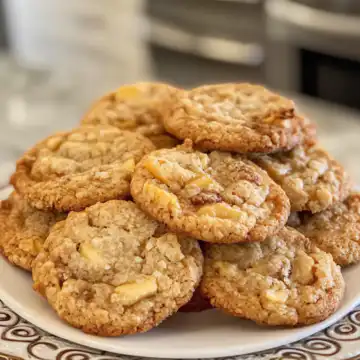 Summer Peach Cobbler Cookies taken with iphone 15 pro max --iw 2 --ar 4:5 --v 6.1 --raw