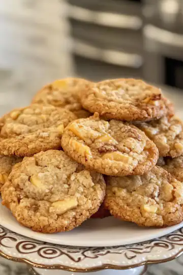 Summer Peach Cobbler Cookies taken with iphone 15 pro max --iw 2 --ar 4:5 --v 6.1 --raw