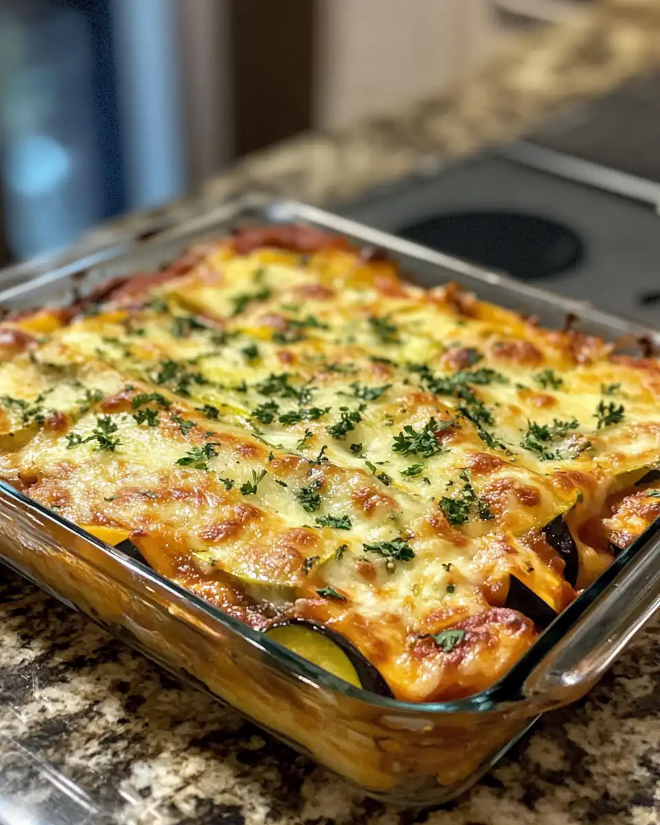 Pressure cooker with vegetable lasagna layers cooking