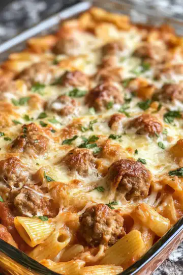 swedish meatball pasta bake taken with iphone 15 pro max --iw 2 --ar 4:5 --v 6.1 --raw