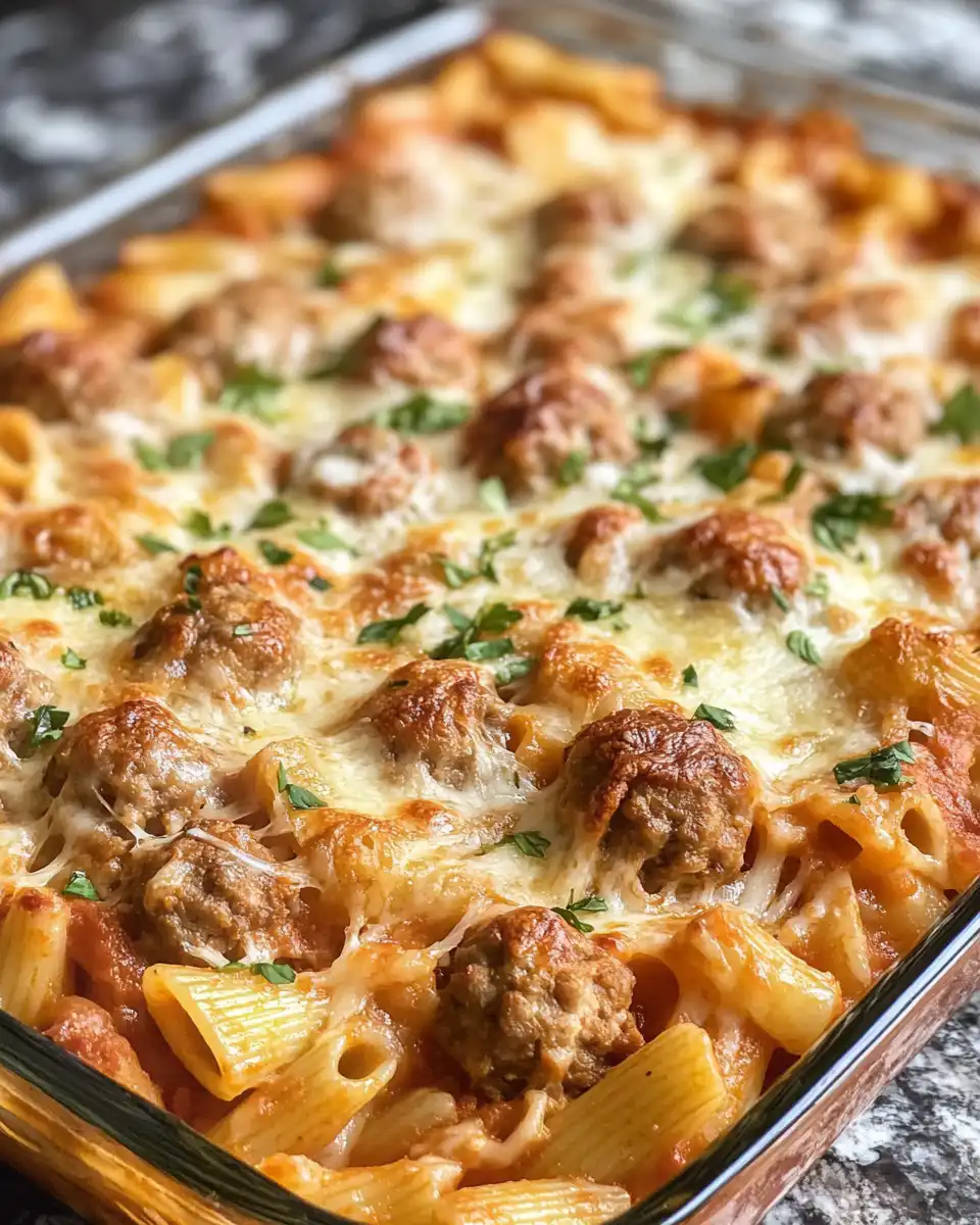 Swedish Meatball Pasta Bake fresh out of the pressure cooker