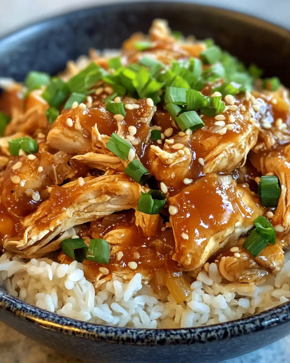 Sweet Hawaiian Crockpot Chicken fresh and steaming in pressure cooker