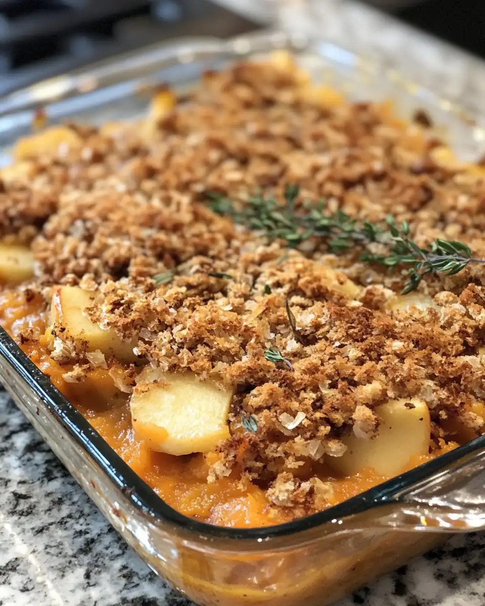Ingredients for sweet potato and apple casserole in bowls before mixing