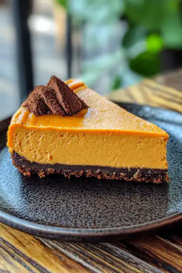 Sweet Potato Vegan Cheesecake taken with iphone 15 pro max --iw 2 --ar 4:5 --v 6.1 --raw