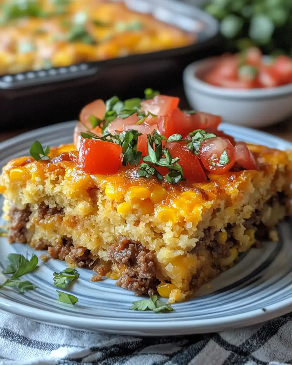 Steam rising from freshly cooked Cornbread Taco Bake in pressure cooker