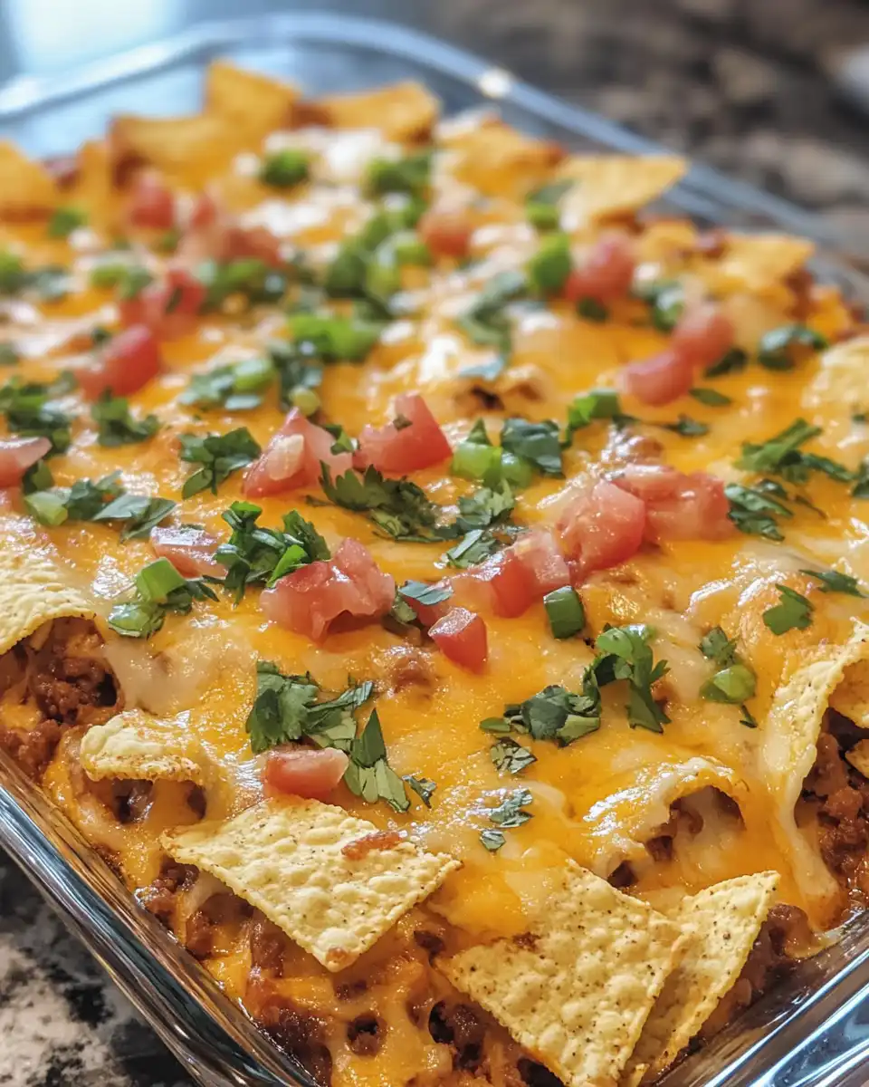 Ingredients for Doritos Taco Casserole including ground beef, cheese, and soup