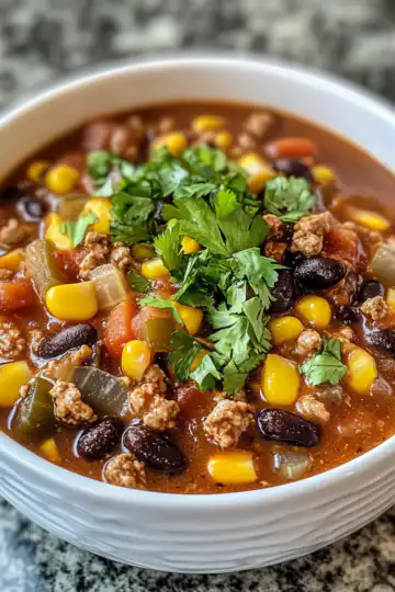 Taco Soup Easy taken with iphone 15 pro max --iw 2 --ar 4:5 --v 6.1 --raw