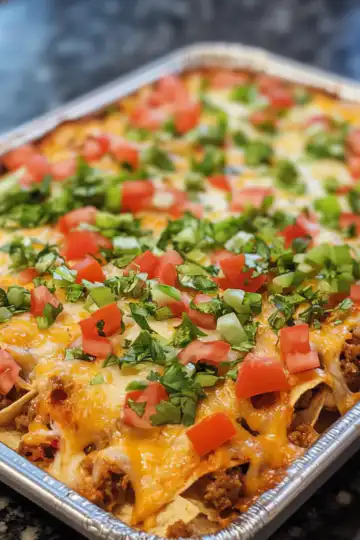 Taco Tray Bake taken with iphone 15 pro max --iw 2 --ar 4:5 --v 6.1 --raw
