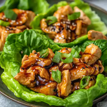 Teriyaki Chicken Lettuce Wraps Recipe Delicious Lettuce Wraps Made In 30 Minutes! taken with iphone 15 pro max --iw 2 --ar 4:5 --v 6.1 --raw