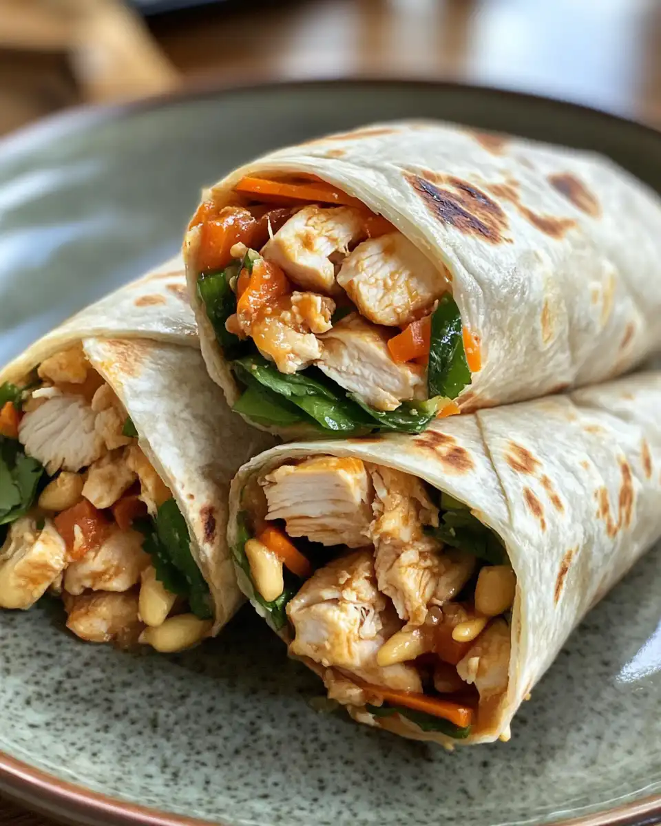 Thai Peanut Wraps fresh and ready near pressure cooker