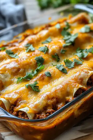 the best ground beef enchiladas recipe taken with iphone 15 pro max --iw 2 --ar 4:5 --v 6.1 --raw
