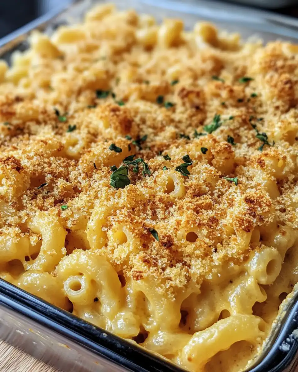 Ingredients for vegan mac and cheese including cashews, spices, and pasta