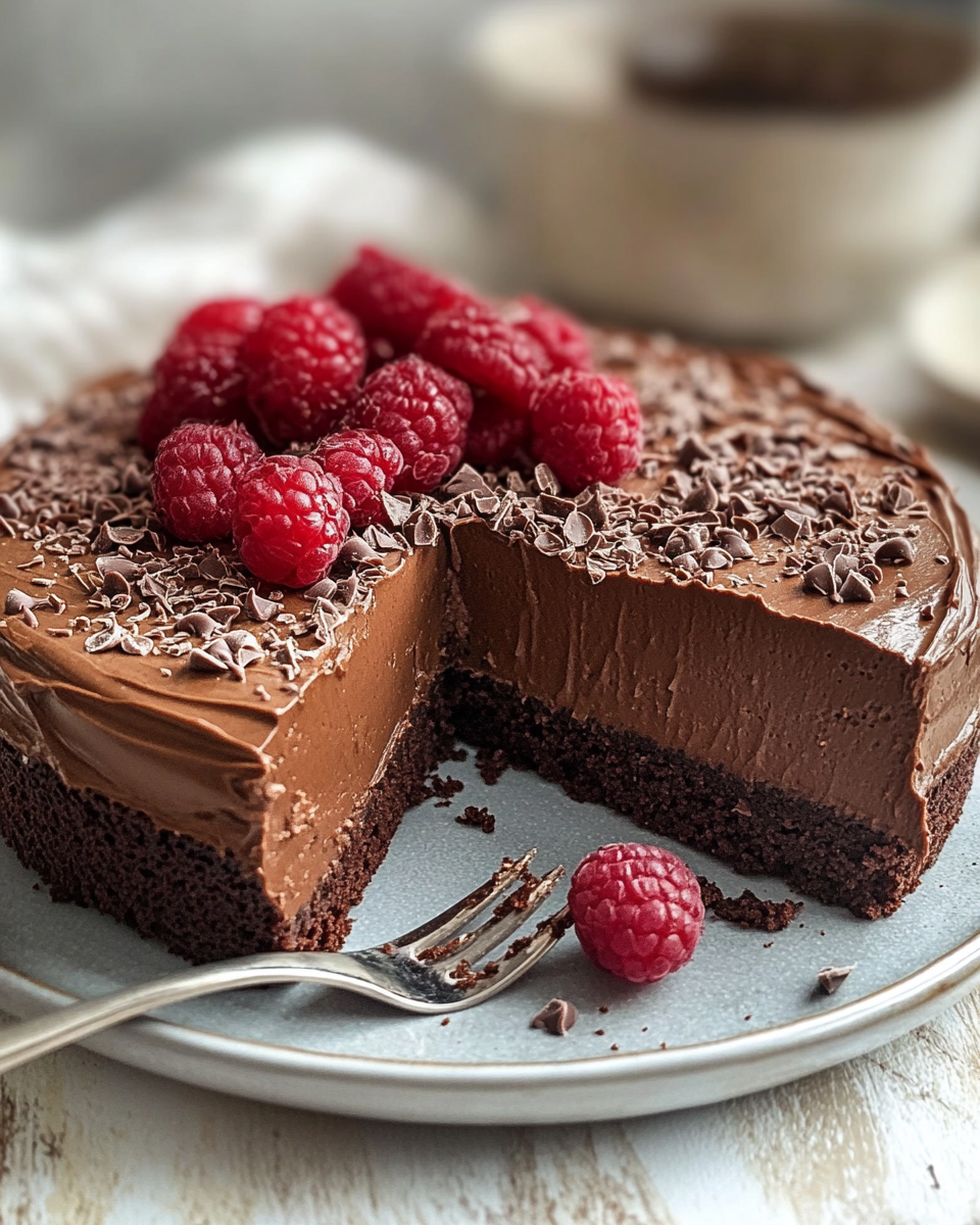 Pressure cooker vegan chocolate cake baking in pan
