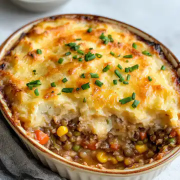 The Best Vegan Lentil Shepherds Pie taken with iphone 15 pro max --iw 2 --ar 4:5 --v 6.1 --raw