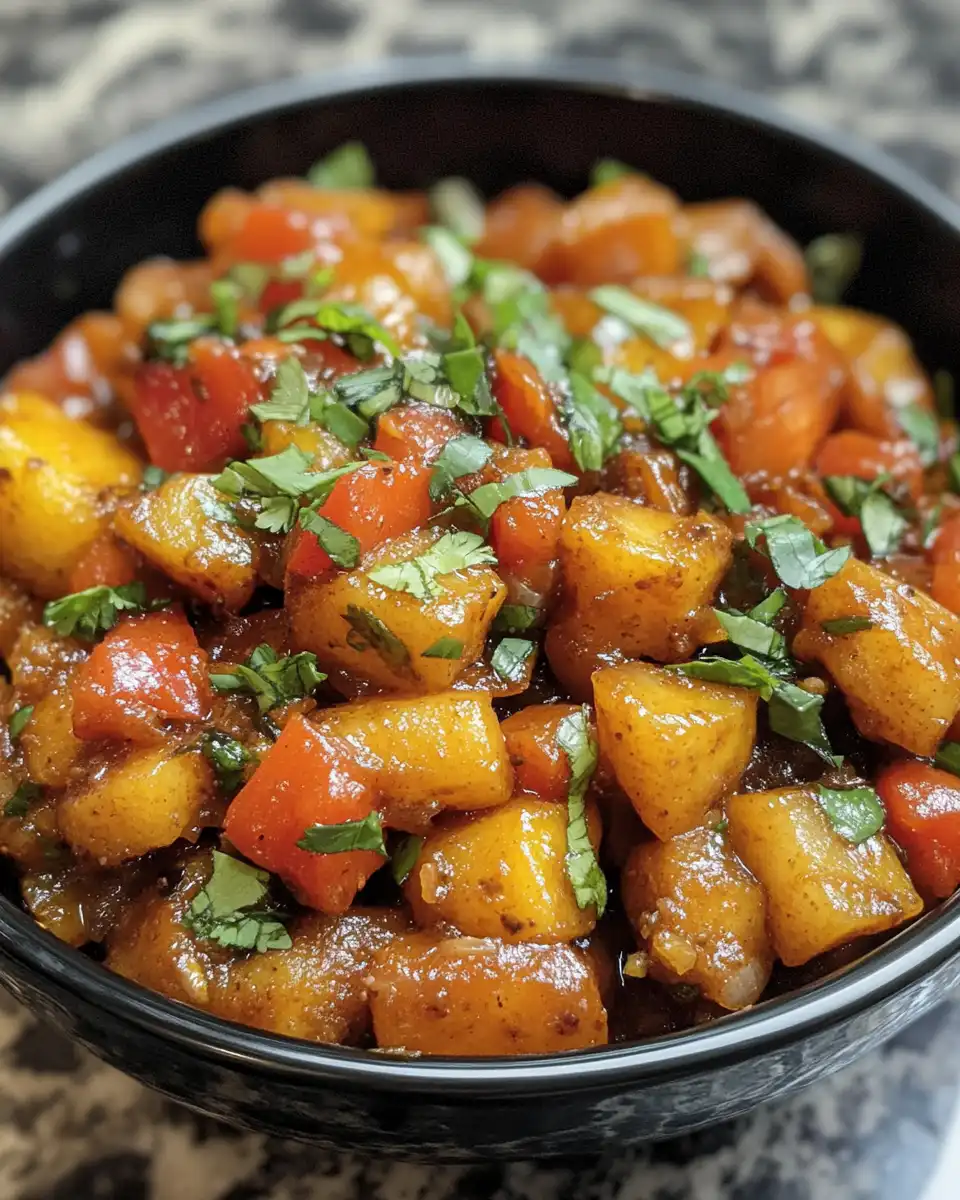 Ingredients laid out for sweet and sour tofu with soy sauce and spices